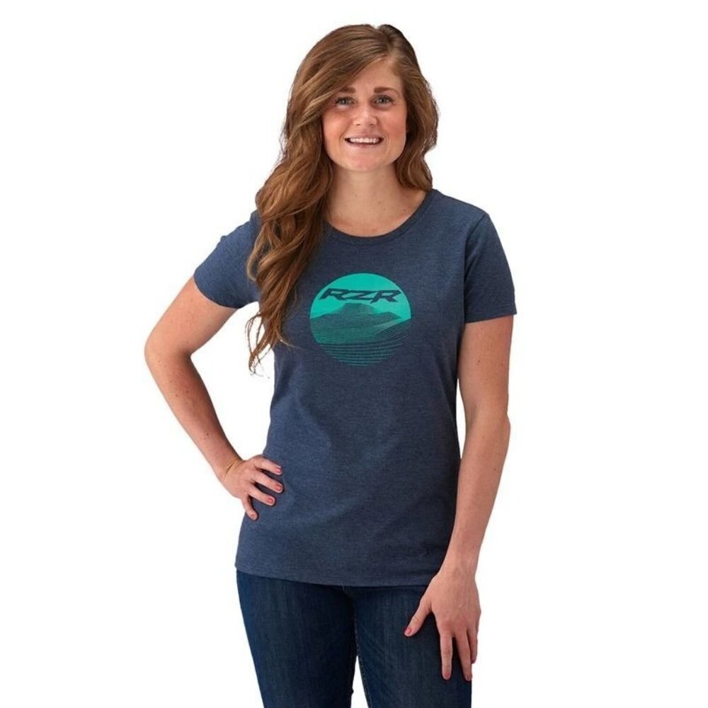 Polaris Razor Dune Graphic Tee Blue Womens‎ Size 3X